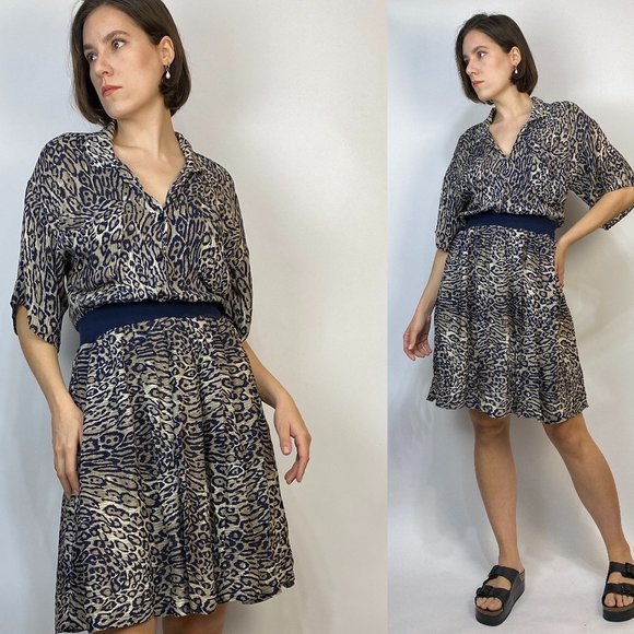 * SOLD * Vintage 80s Designer FLORA KUNG for Neiman Marcus SILK Dress, Medium - Picture 1 of 6